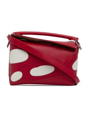 Loewe Red Leather Small Mushroom Puzzle Edge