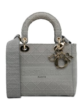 Dior Grey Medium Cannage Lady D-Lite