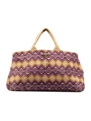 Prada Purple Canapa Tote