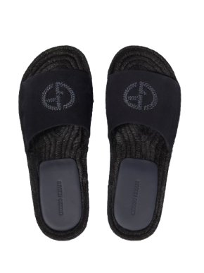 Giorgio Armani Navy Slides