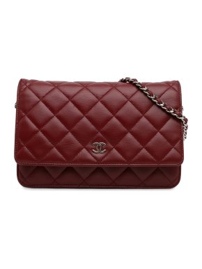 Chanel Burgundy Classic Wallet on Chain