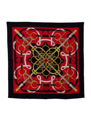 Hermes Louis Vuitton 'Eperon d'Or' Silk Scarf