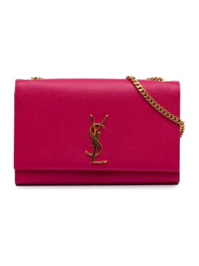 Saint Laurent Pink Medium Monogram Kate Crossbody Bag