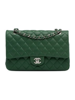 Chanel Green Medium Classic  Double Flap Bag