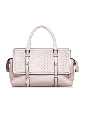 Bottega Veneta Pink Intrecciato Monaco Bag
