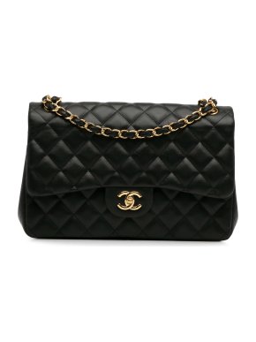 Chanel Black Jumbo Classic  Double Flap Bag