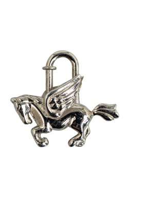 Hermes Palladium Pegasus Cadena Lock Charm