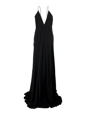 Kalita Black Open-back Silk-blend Halterneck Dress