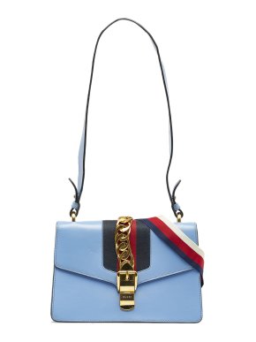 Gucci Blue Small Sylvie Shoulder Bag