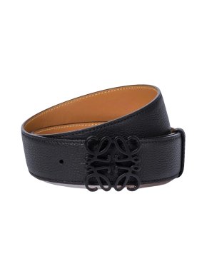 Loewe Black Reversible Anagram Belt