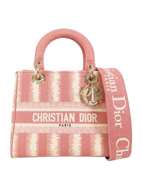 Dior Pink Medium D-Stripes Lady D-Lite