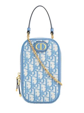 Dior Blue Oblique 30 Montaigne Phone Holder
