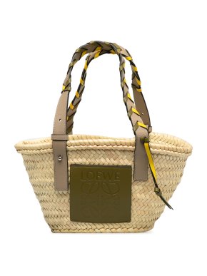 Loewe x Paulas Ibiza Raffia Braided Handle Basket Tote Bag