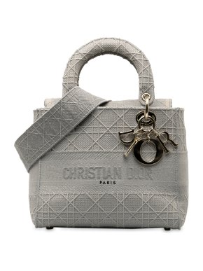 Dior Grey Medium Cannage Lady D-Lite