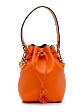 Fendi Orange Leather Mini Mon Tresor Bag