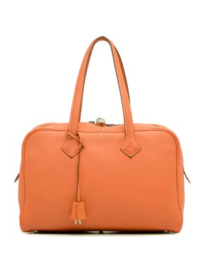 Hermes Mango Clemence Leather Victoria II 35 PHW