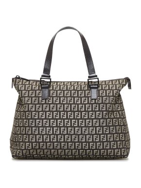 Fendi Black Zucchino Tote Bag