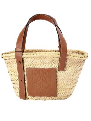 Loewe Small Raffia Basket Bag