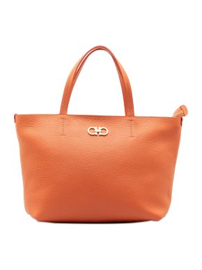Salvatore Ferragamo Orange Gancini Handbag
