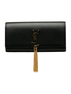 Saint Laurent Monogram Kate Tassel Clutch Bag