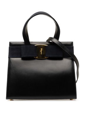 Salvatore Ferragamo Black Vara Bow Bag