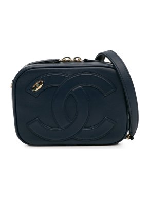 Chanel Navy Lambskin CC Mania Camera Bag