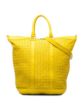 Bottega Veneta Yellow Intrecciato Travel Bag