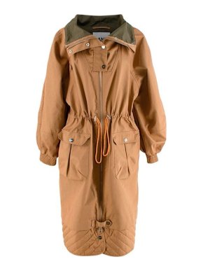 Ganni Drawstring Funnel Neck Jacket