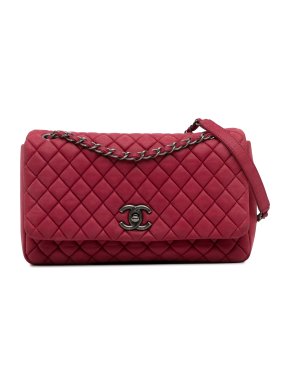 Chanel Red  Medium New Bubble Single Flap Bag