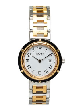 Hermes Quartz Stainless Steel Clipper Watch