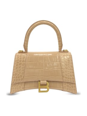 Balenciaga Beige Embossed Hourglass S