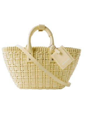 Balenciaga Yellow Patent Bistro Panier XS