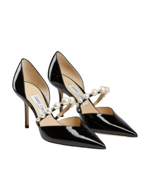 Jimmy Choo Black Patent Leather Aurelie 85 Pumps