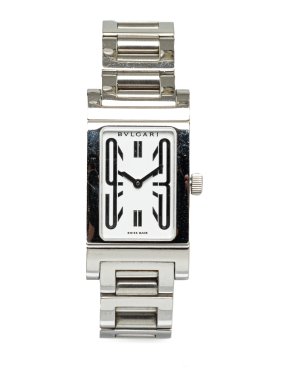 Bvlgari Quartz Stainless Steel Rettangolo Watch