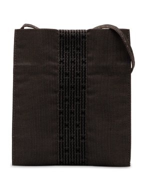 Hermes Brown Toile Herline Pochette