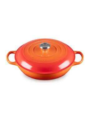 Le Creuset Cast Iron Shallow Casserole In Volcanic