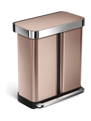Simple Human Rose Gold Pedal Bin - 58L