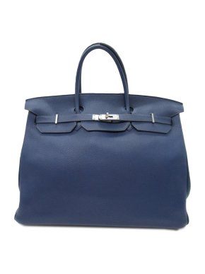 Hermes Togo Leather Blue Birkin HAC 40 PHW