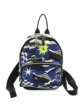 Chanel CC Cruise Print Canvas Backpack