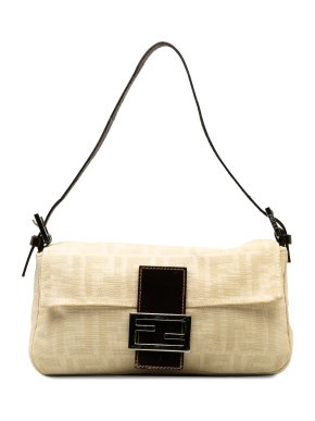 Fendi Zucca Canvas Baguette Bag