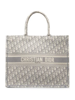 Dior Grey Large Oblique Book Tote