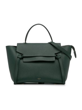 Celine Green Leather Mini Belt Bag
