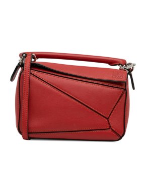 Loewe Red Mini Puzzle Bag