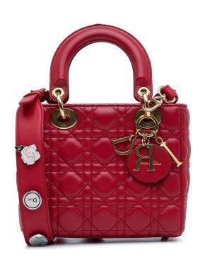 Dior Red Small Lambskin My ABCDior Lady Dior