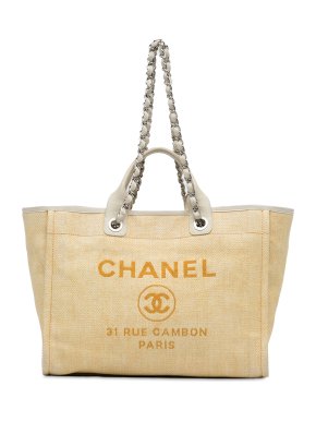 Chanel Medium Raffia Deauville Bag