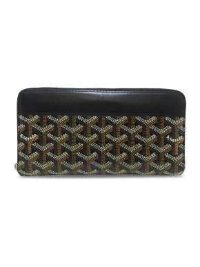 Goyard Black Goyardine Matignon Continental Wallet