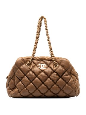 Chanel Brown Bubble Bowling Bag