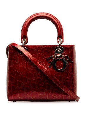 Dior Red Patent Leather Medium Ultimate Lady Dior