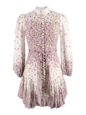 Zimmermann Carnaby White Floral-print Dress
