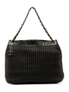 Chanel Black Woven Caviar Leather Tote